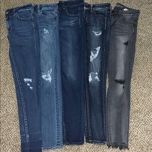 American Eagle jeans bundle 5 pairs size 6
